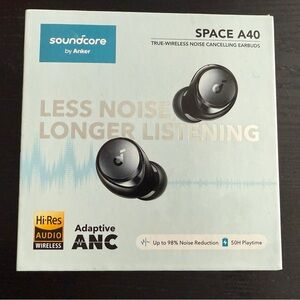 Anker Soundcore Space A40 SE Earbuds True Wireless ANC Headphone - Black